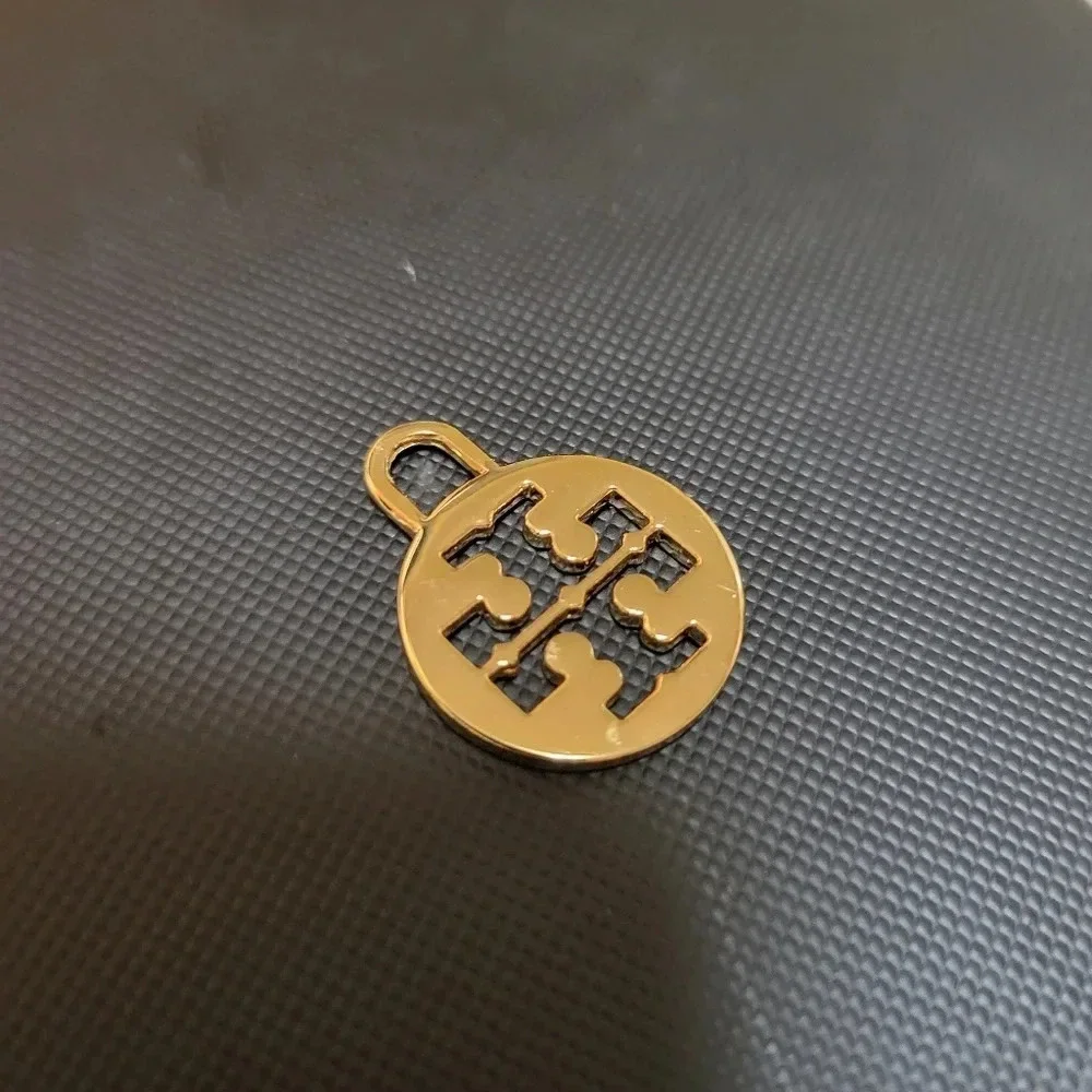 Tory Burch Logo Pendant Charm for Necklace Gold Tone